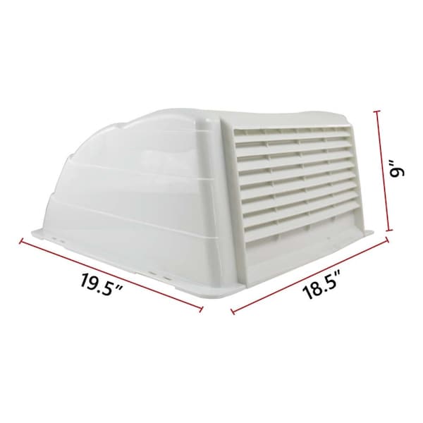 Superior Electric RV Trailer Universal Roof Vent Cover / Lid with Included Hardware - White RVA1549W - main